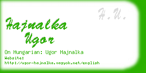 hajnalka ugor business card